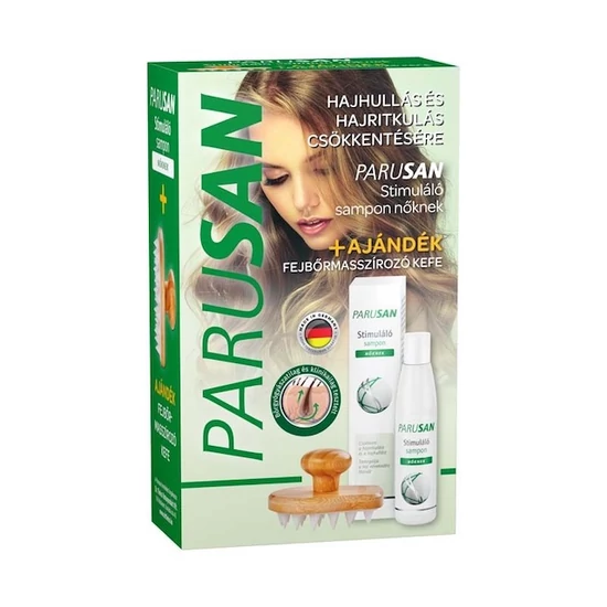 PARUSAN Stimuláló sampon NŐKNEK 200 ml+ ajándék masszírozó kefe 1x