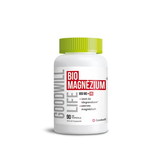 Goodwill Life BioMagnézium 800mg+ B6 étrend-kiegészítő kapszula 90x