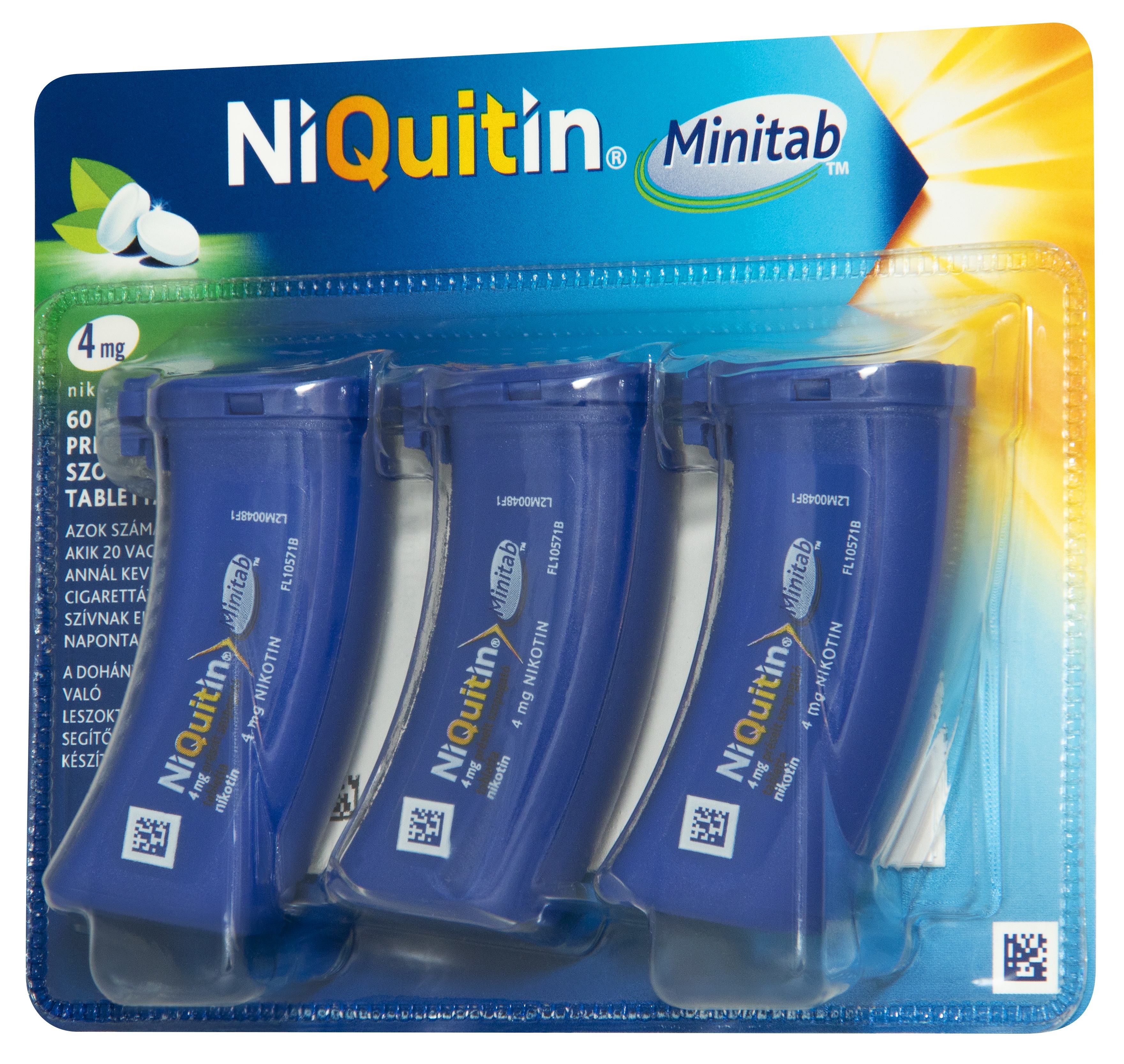 Niquitin Minitab 4mg préselt szopogató tabletta 3x20x - Dohányzásról leszokás