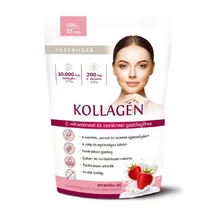 Interherb Kollagén 10000mg italpor Eperkrém ízű 400g