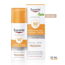 Eucerin Sun Photoaging Control Színezett napozó gél-krém arcra FF50+ mittel 50ml