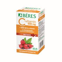 Béres C-vitamin 500 mg RETARD filmtabletta csipkebogyó kivonattal + 1000 NE D3-vitamin 90x