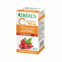 Béres C-vitamin 500 mg RETARD filmtabletta csipkebogyó kivonattal + 1000 NE D3-vitamin 90x