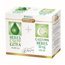 Béres Csepp Extra belsőleges oldatos cseppek 4x30ml+ C-vitamin Béres 50 mg tabletta 120x
