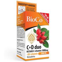 BioCo C+D DUO 1000mg C-vitamin + 2000NE D-vitamin filmtabletta 100X