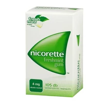Nicorette Freshmint Gum 4mg gyógyszeres rágógumi 105x