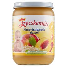 Kecskeméti alma-őszibarack rizzsel gyümölcskészítmény bébidesszert 4 hónapos kortól 190 g