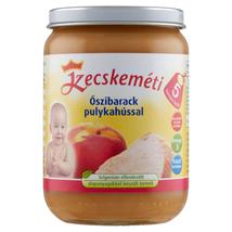 Kecskeméti őszibarack pulykahússal komplett egytálétel hússal 5 hónapos kortól 190 g