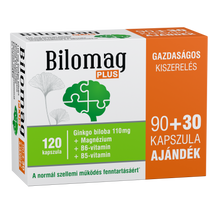 Bilomag PLUS 110 mg Ginkgo biloba kivonatot tartalmazó étrend-kiegészítő kapszula 90+30x
