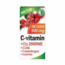 Dr Chen C-vitamin 500mg +D3-vitamin +Cink +Csipkebogyó +Acerola rágótabéetta 105X