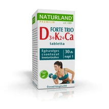 Naturland Prémium D3 + K2 + Ca Forte trio tabletta 30x