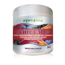 Organic force ACTIVE C 500+instant gyümölcs-zöldség szuperkoncentrátum por 200g
