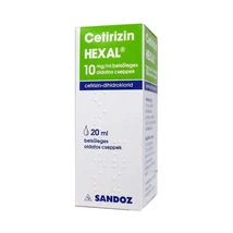 CETIRIZIN HEXAL 10 mg/ml belsőleges oldatos cseppek 20ml