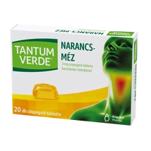 Tantum Verde narancs-méz 3 mg szopogató tabletta 20x