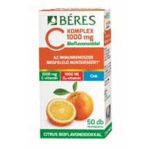 Béres C Komplex 1000 mg filmtabletta, C- és D3-vitamint, cinket és citrus bioflavonoidokat tartalmazó étrend-kiegészítő filmtabletta 50x