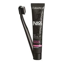 Curaprox Black is white fogkefe+fogkrém szett 90ml