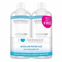 Dermedic Hydrain³ Micellás víz H²O 500+500 ml – 1+1 AKCIÓ! szett kifutó termék