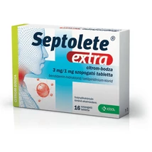Septolete extra citrom-bodza 3 mg/1 mg szopogató tabletta 16x