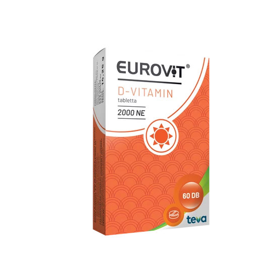 Eurovit D-vitamin 2000 NE étrend-kiegészítő tabletta 60x