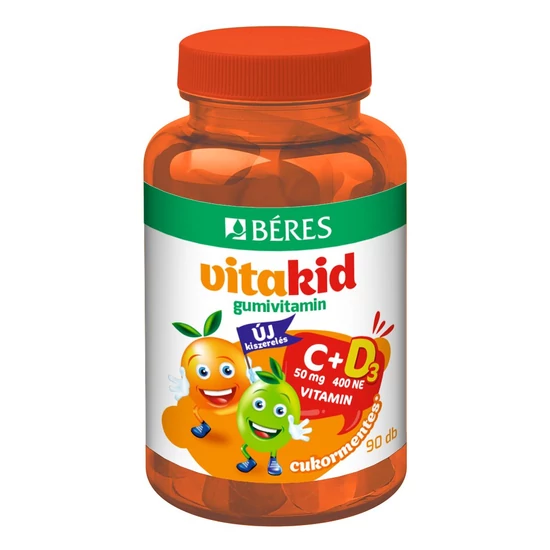 Béres VitaKid C+D gumivitamin gumitabletta 90x