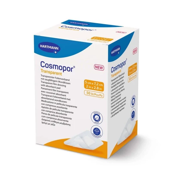 Cosmopor transparent steril filmkötszer 5x7,2cm 1x