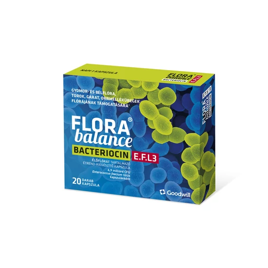 Goodwill Florabalance Bacteriocin E.F.L3 
élőflórát tartalmazó étrend-kiegészítő kapszula 20x