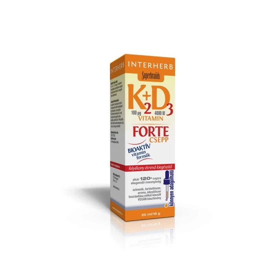 Interherb K2+D3 Vitamin FORTE csepp 20ml