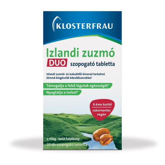Izlandi zuzmó DUO szopogató tabletta 20x