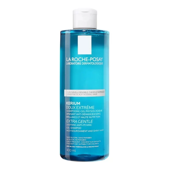 La Roche-Posay Kerium Extra kímélő fiziológiás sampon érzékeny fejbőrre 400 ml
