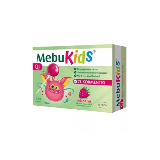 MEBUKIDS étrend-kiegészítő nyalóka 6 db