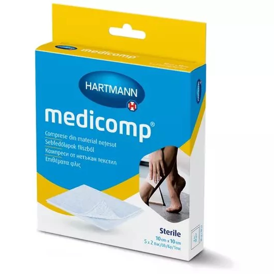Medicomp flísz steril sebfedő 10x10cm 5x2x