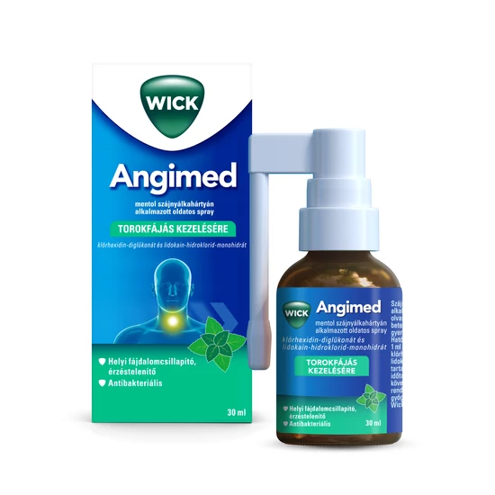 Angimed mentol szájnyálkahártyán alkalmazott oldatos spray 30ml
