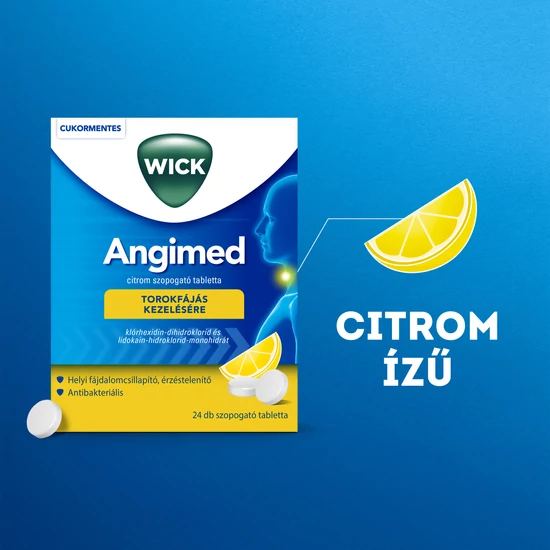 Angimed szopogató tabletta citrom 24x