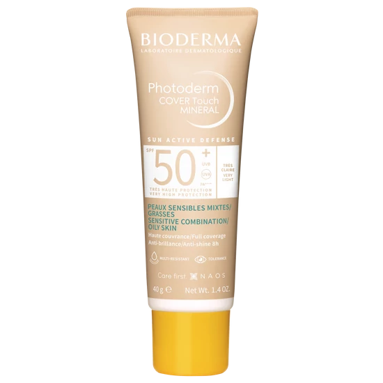 Bioderma Photoderm Cover Touch MINERAL SPF50+ very light (nagyon világos) 40gr