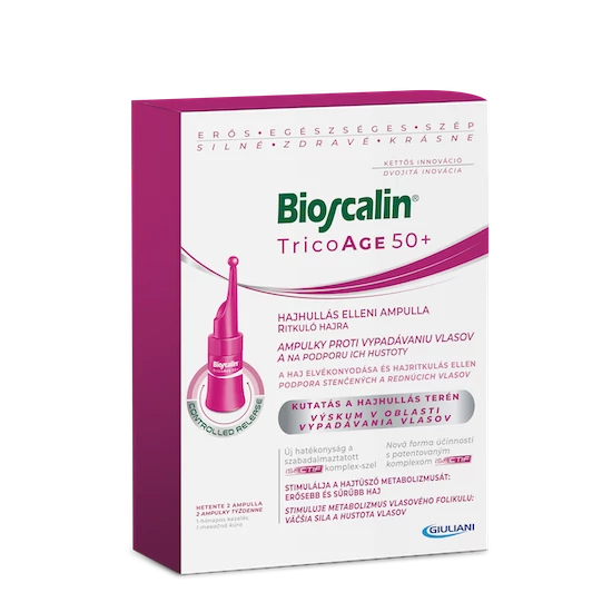 Bioscalin® TricoAGE 50+ Hajhullás elleni ampulla ritkuló hajra 8X3,5 ml