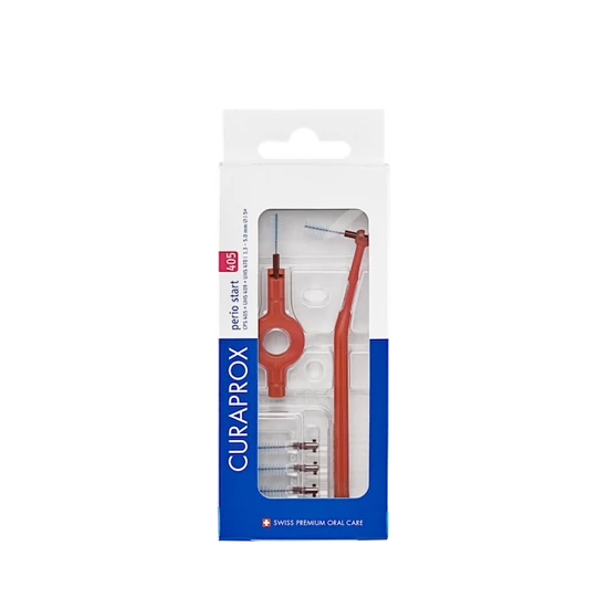 Curaprox CPS 405 Perio Start piros fogköztisztító kefe 2 tartónyéllel 5x