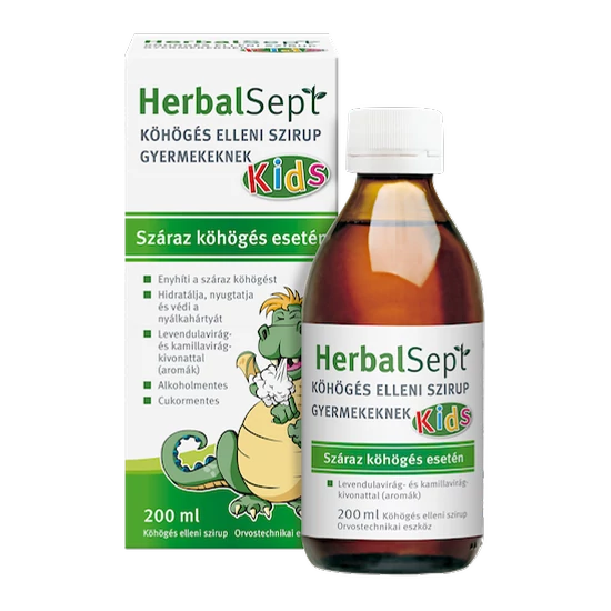 Dr. Theiss HerbalSept Köhögés elleni szirup gyermekeknek 200 ml
