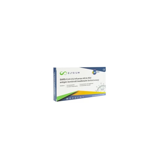 Elysium RSV + Covid antigén + Influenza A-B kombó önellenőrzésre alkalmas gyorsteszt