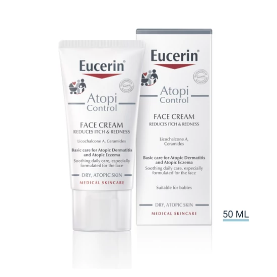 Eucerin AtopiControl 12% Omega zsírsavas arckrém 50 ml
