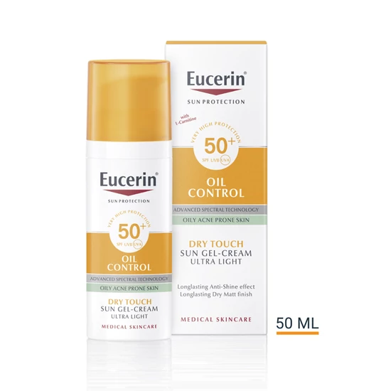 Eucerin Sun Oil Control napozó krém-gél arcra FF50+ 50 ml