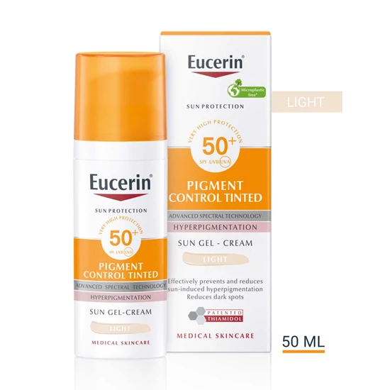 Eucerin Sun Pigment Control színezett napozókrém arcra SPF50+ light 50ml