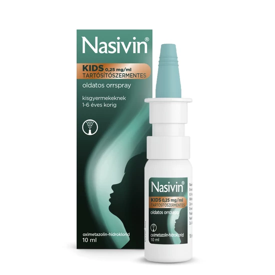 Nasivin Kids 0,25mg/ml orrspray tartósítószermentes 10ml