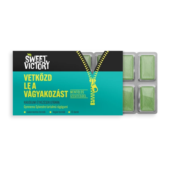Sweet Victory Rágógumi - Mentolos - Gymnema Sylvestre száraz levéllel 12x