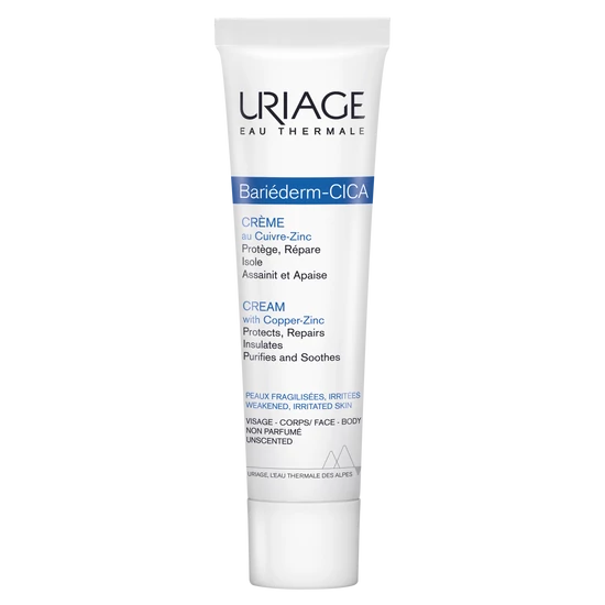 Uriage Bariéderm Cica Cu-Zn Krém - Sebkezelő És Gyulladáscsökkentő Krém 40 ml