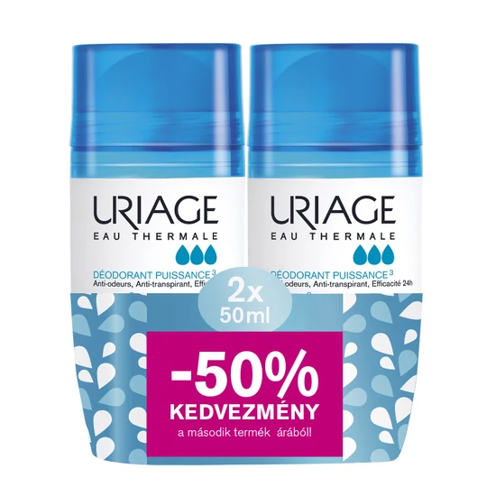 Uriage Deo Intenzív Izzadásgátló Golyós Dezodor 2x50 ml