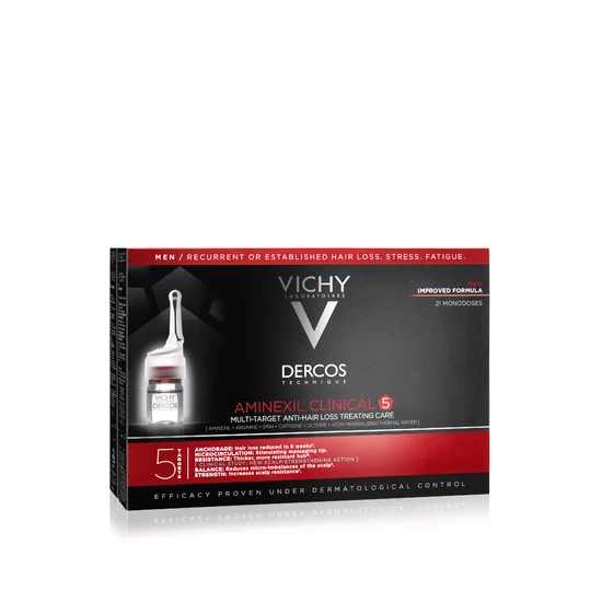 Vichy Dercos Aminexil Clinical 5 Hajhullás Elleni Ampulla Férfiaknak 21 ampulla