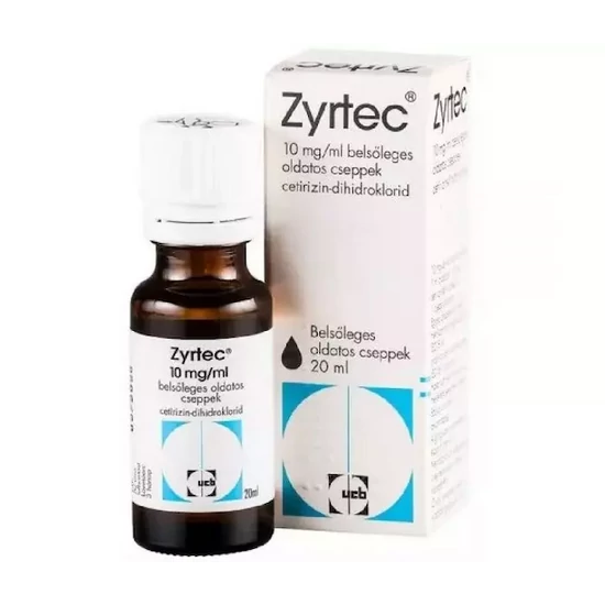 Zyrtec 10 mg/ml belsőleges oldatos cseppek 20ml