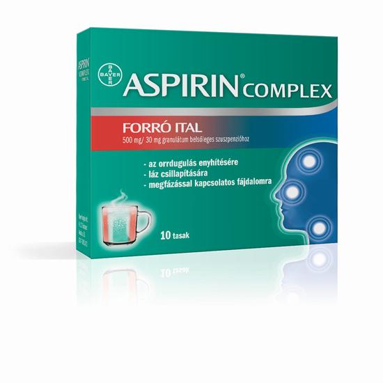 Aspirin Complex forró ital 500mg/30mg granulátum belsőleges szuszpenzióhoz 10x