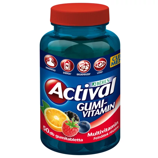Béres Actival Felnőtt gumivitamin 50x