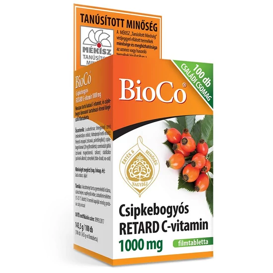 BioCo Csipkebogyós Retard C-vitamin 1000mg 100x
